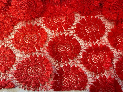 Coral, Red,Orange  Lace