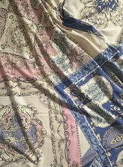 Viscose Lycra blue and pink