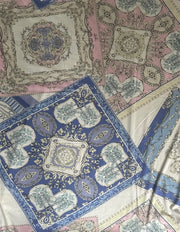 Viscose Lycra blue and pink