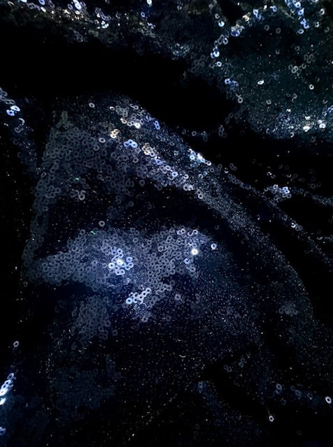 Navy Blue Sequins