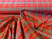 Wool Poly Check Tartan