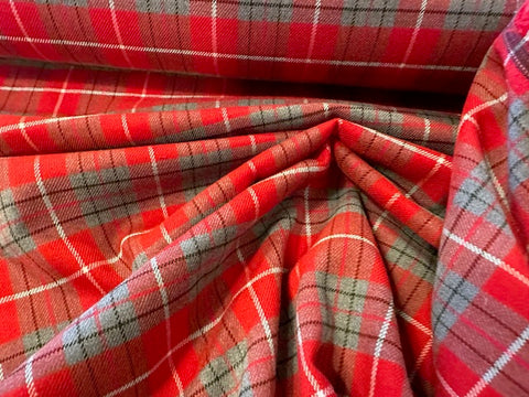 Wool Poly Check Tartan