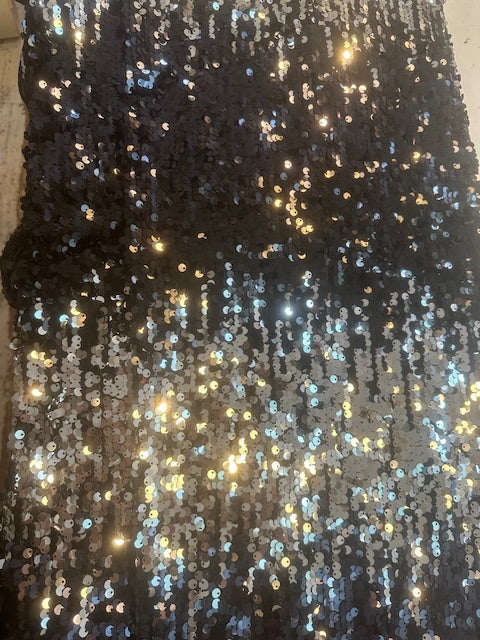 Black, navy and silver  Sequins Graded