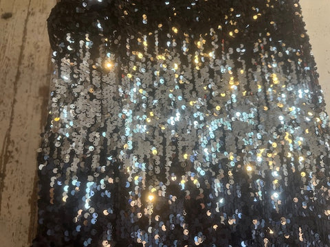 Black, navy and silver  Sequins Graded
