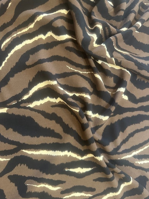 Viscose Brown Tiger Print