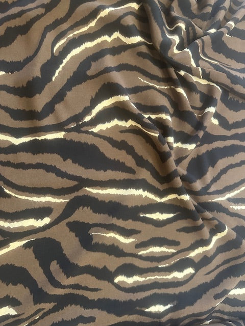 Viscose Brown Tiger Print